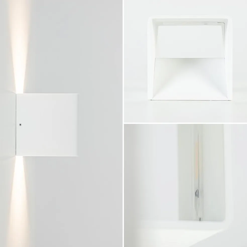 Wandlamp Stretto kubus wit