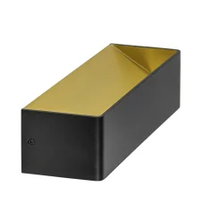 Wandlamp Stretto zwart/goud 30cm