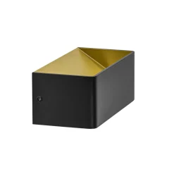 Wandlamp Stretto zwart/goud 20cm