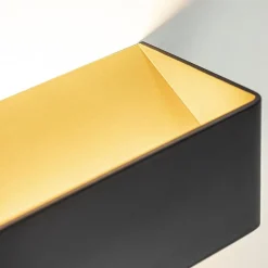 Wandlamp Stretto zwart/goud 20cm