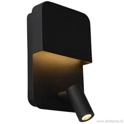 Wandlamp zwart + leesspot en usb