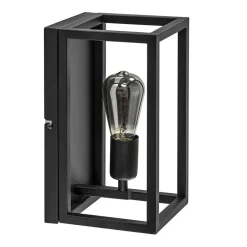 Wand-/plafondlamp rechthoek frame zwart