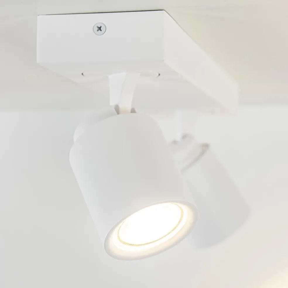 Witte 2-lichts opbouwspot GU10 verstelbaar