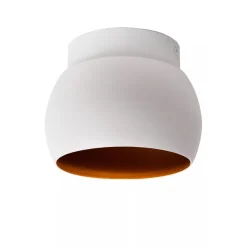 Witte plafondspot GU10 met gouden binnenzijde