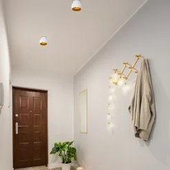 Witte plafondspot GU10 met gouden binnenzijde