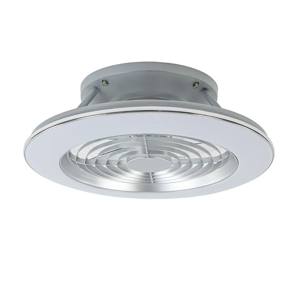 Zilveren ventilator inclusief LED klein