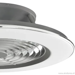 Zilveren ventilator met LED en bluetooth
