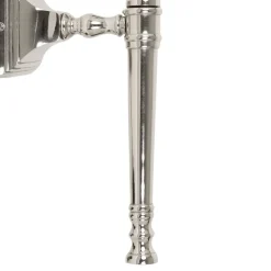 Zilveren wandlamp Delhi fakkel