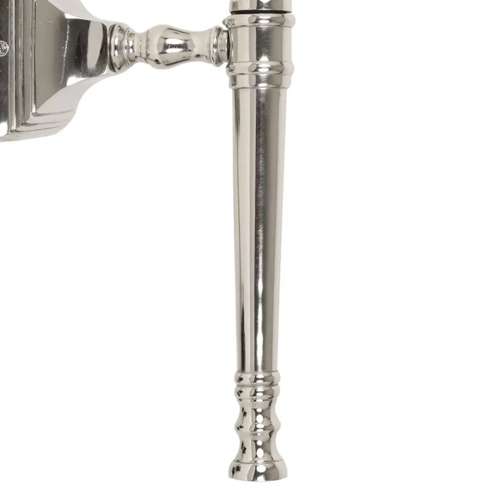 Zilveren wandlamp Delhi fakkel