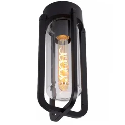 Zwarte buitenlamp plafond IP44