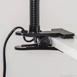 Zwarte klemlamp/leeslamp voor bureau