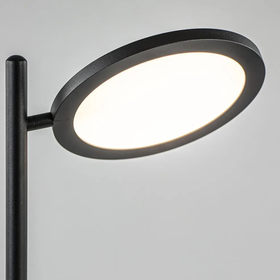 Zwarte LED vloerlamp 3-standen dimbaar