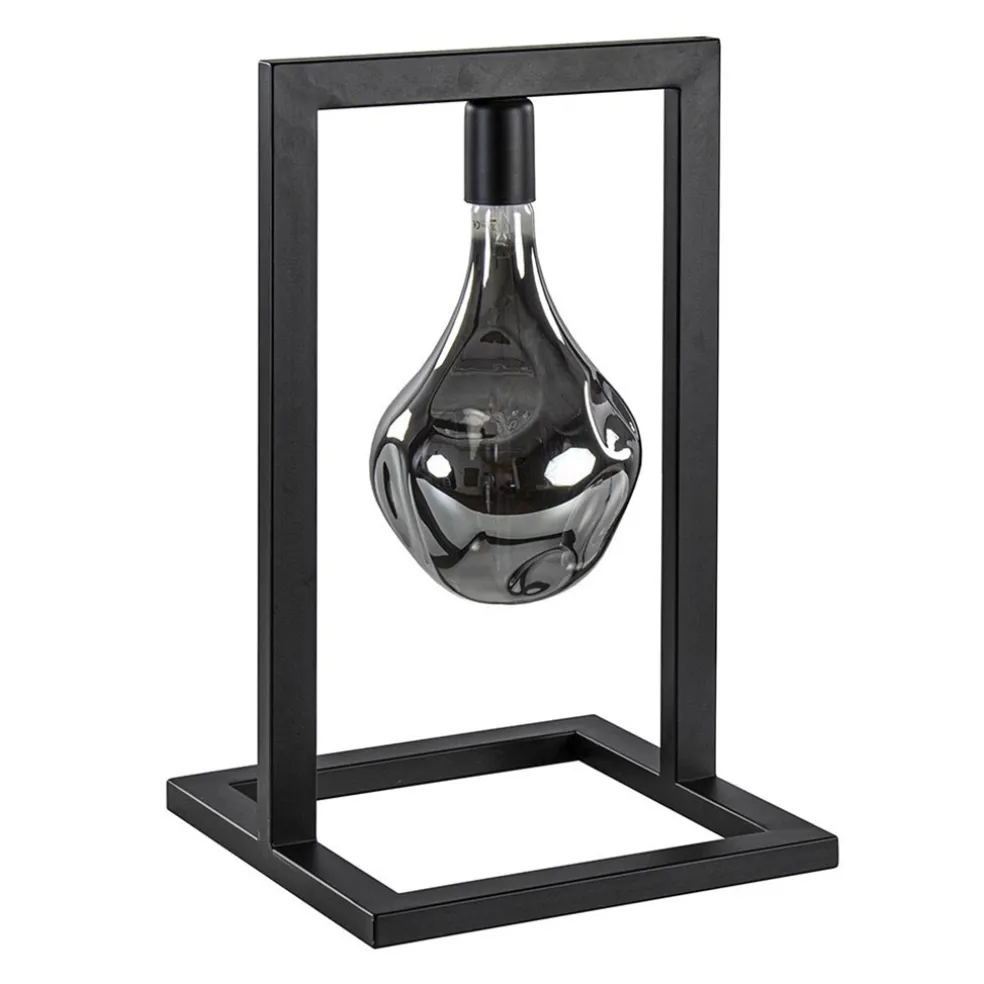 Zwarte tafellamp frame excl. lichtbron
