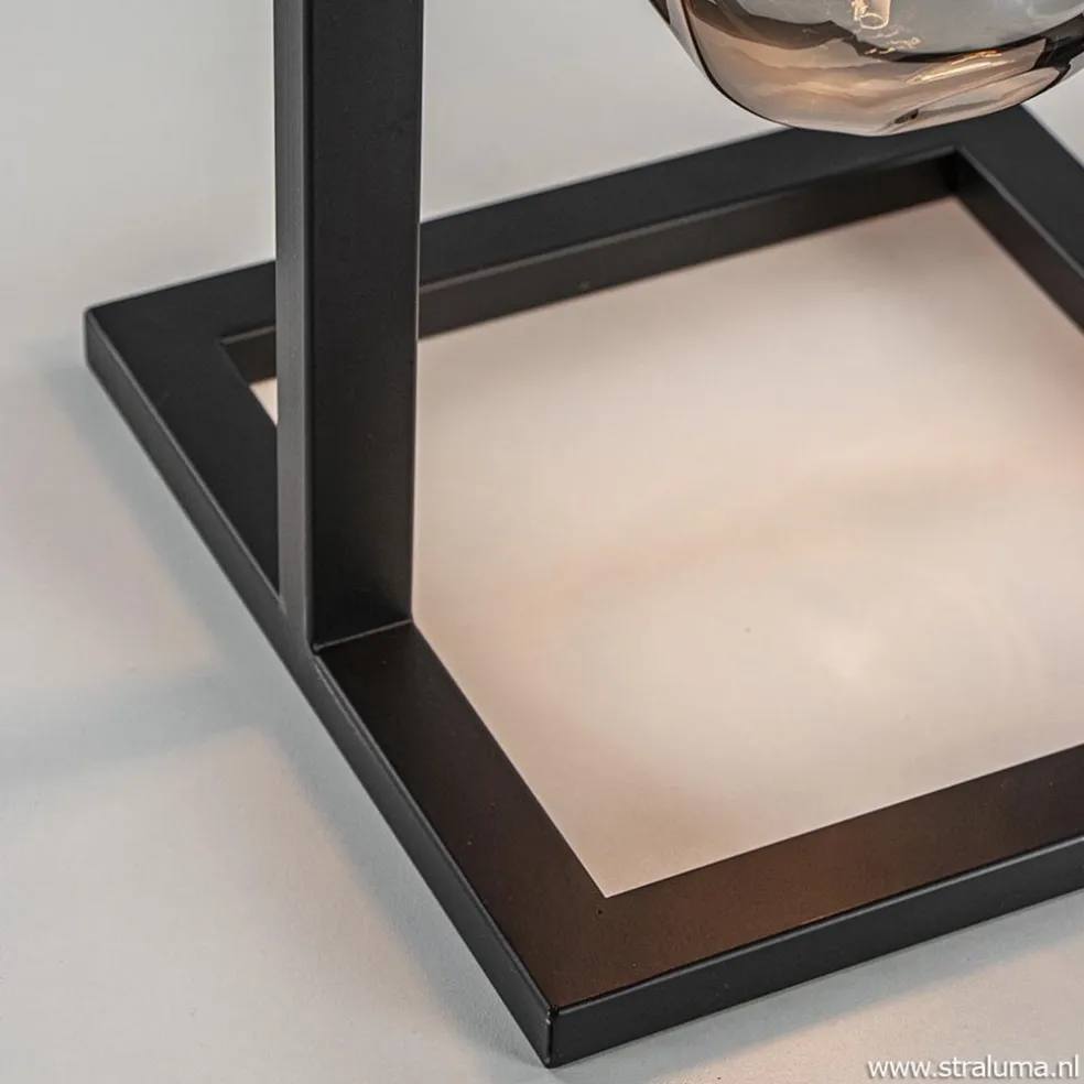 Zwarte tafellamp frame excl. lichtbron