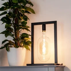 Zwarte tafellamp frame excl. lichtbron