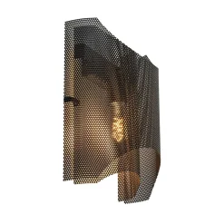 Zwarte wandlamp gaas